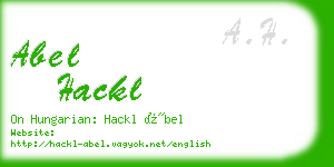 abel hackl business card
